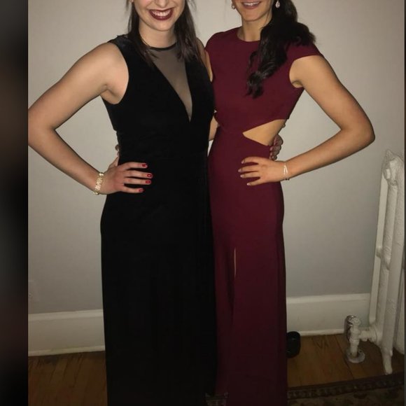 Lulu's CutOut Red Backless Maxi Wedding Gala Dress - Picture 2 of 3